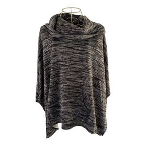 Calvin Klein gray black cowl neck tunic size S/M 55% cotton